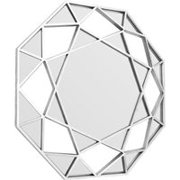 Martico Faceted Octagonal Wall Bedroom Mirror In Gold Frame