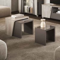 Marvix High Gloss Nest of 3 Tables in Grey