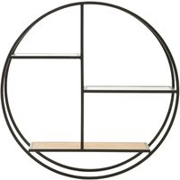 Masaya Wall Hung 3-Tier Shelving Unit With Black Metal Frame