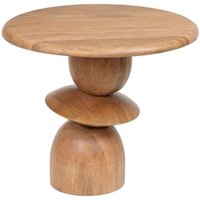 Mavon Mango Wood End Table in Oak