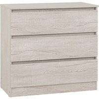Mcgowan Wooden Chest Of 3 Drawers In Urban Snow
