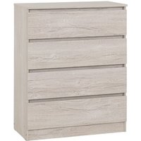 Mcgowan Wooden Chest Of 4 Drawers In Urban Snow