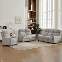 Medinah Fabric 3+2+1 Sofa Suite - Ash