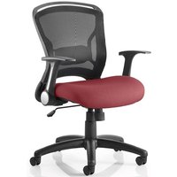 Mendes Contemporary Office Chair In Chilli With Castors