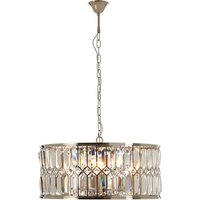 Merced Round Chandelier Ceiling Light In Nickel
