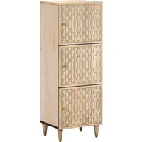 Merton Wooden Storage Cabinet With 3 Doors In Brown