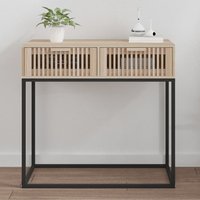 Mila Wooden Console Table With 2 Drawers In Brown