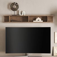 Milan Wooden Horizontal Wall Shelf In Mercure Oak