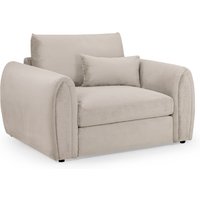 Millburn Plush Velvet 1 Seater Sofa In Mocha