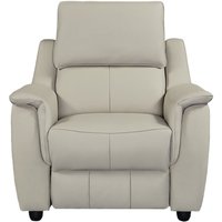 Milun Leather Electric Recliner 1 Seater Sofa In Cloud
