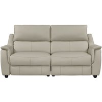 Milun Leather Electric Recliner 3 Seater Sofa In Cloud
