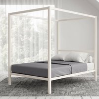 Modena Metal Double Bed In White
