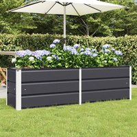 Modenza 160 x 45cm Garden Steel Planter In Anthracite