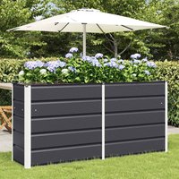 Modenza 160 x 75cm Garden Steel Planter In Anthracite
