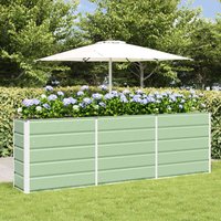 Modenza 240 x 75cm Garden Steel Planter In Green