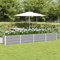 Modenza 320 x 45cm Garden Steel Planter In Light Grey