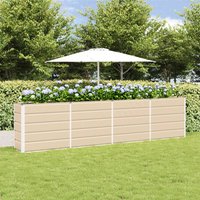Modenza 320 x 75cm Garden Steel Planter In Ivory
