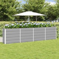 Modenza 320 x 75cm Garden Steel Planter In Light Grey