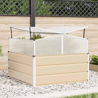 Modenza Garden Galvanised Steel Planter In Ivory