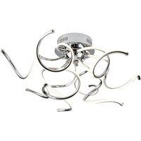Modern 9 Light LED Twist Arms Ceiling Light In Chrome Modern 9 Light LED Twist Arms Ceiling Light In Chrome