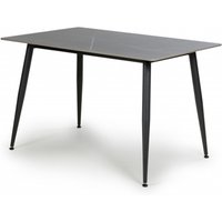 Modico Wooden Small Rectangular Dining Table In Grey And Black