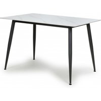 Modico Wooden Rectangular Dining Table In White And Black