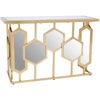 Moldovan Mirrored Glass Top Console Table With Gold Frame