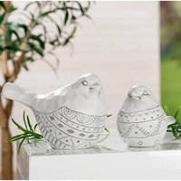 Moline Ceramics Bird Modelo Sculpture In Grey