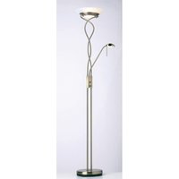 Ensora Lighting Hunter 2 Light Floor Lamp Antique Brass, Gold