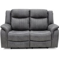 Morlix Fabric Electric Recliner 2 Seater Sofa in Grey