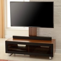 Muncie Small Wooden TV Stand With Metal Bracket In Walnut