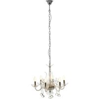 Murato 6 Bulb Clear Crystal Chandelier Light In Chrome