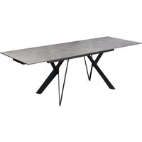 Murray Sintered Ceramic Extending Dining Table In Mid Grey