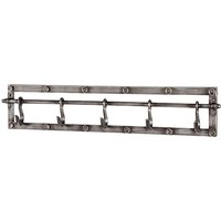 Myers Metal Wall Hung 5 Hooks Coat Rack In Anthracite