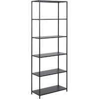 Napa Metal Bookcase With 5 Shelves In Matt Black