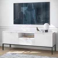 Napa Wooden TV Stand With 2 Doors In Matt White