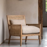 Naperville Rattan Armchair With Cushion In Natural