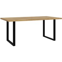 Narva Wooden Dining Table Rectangular In Oak And Black