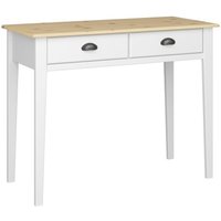 Nebula Wooden Study Desk In White And Pine