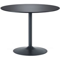Nephi Wooden Dining Table Round Large In Black