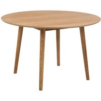 Nephi Wooden Round Dining Table In Oak
