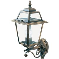 New Orleans Outdoor Glass Up Wall Light With Black Gold Frame