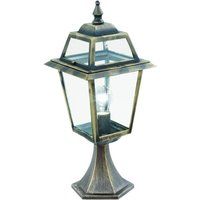 New Orleans Outdoor Post Lamp In Black And Gold New Orleans Outdoor Post Lamp In Black And Gold
