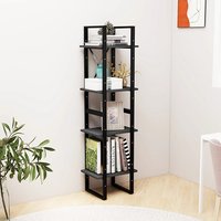 Product photograph of Newell Pine Wood 4-tier Bookshelf In Grey from Furniture in Fashion