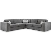 Newnan Fabric Corner Sofa In Grey
