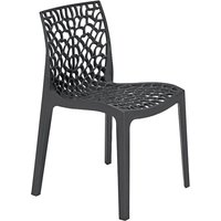 Nicole Polypropylene Side Chair In Anthracite