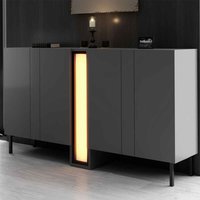 Nova Wooden LED Sideboard with 4 Doors in Anthracite