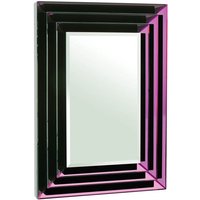 Nthrow Rectangular Wall Mirror In Purple Bevelled Frame