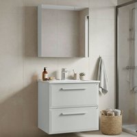 Nuvola Wooden Wall Mounted Bathroom Furniture Set in Cashmere