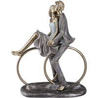 Ocala Polyresin Couple On Rings Sculpture In Gold
